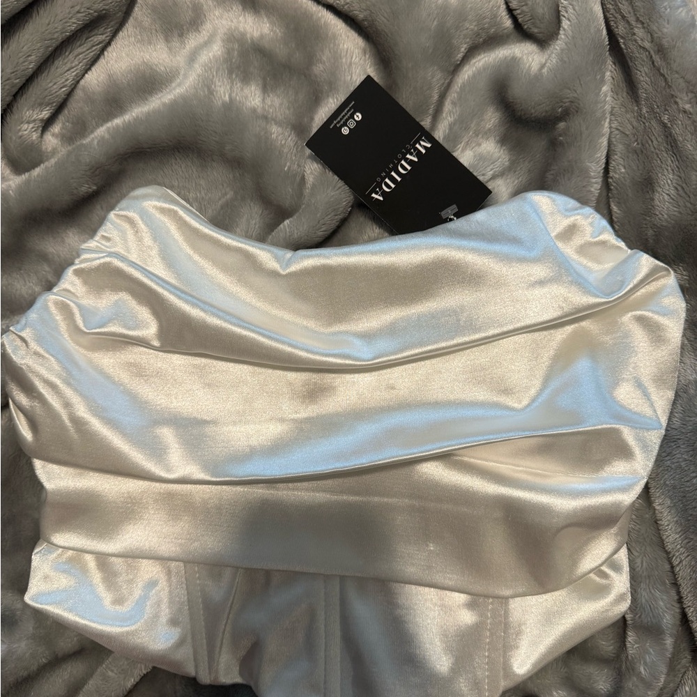 White Satin Corset